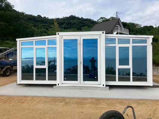 3 बेडरूम विस्तार योग्य कंटेनर हाउस लक्जरी पूर्वनिर्मित शिविर मॉड्यूलर केबिन