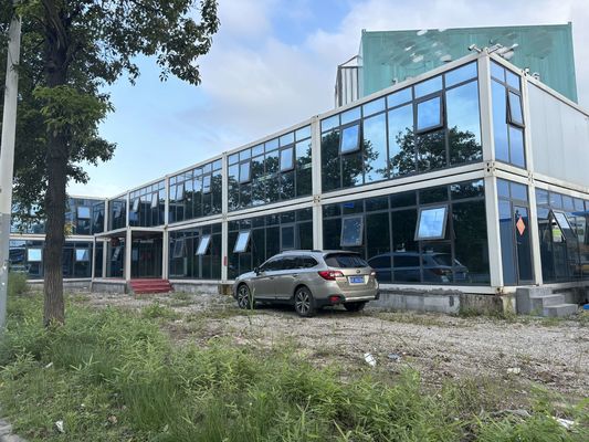 लचीला और सुविधाजनक पोर्टेबल साइट कार्यालय कंटेनर मॉड्यूलर स्टील फ्रेम रॉक ऊन सैंडविच पैनल मॉड्यूलर हाउस