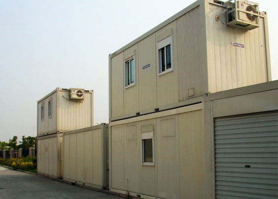 चीन व्यापार के लिए कार्यालय के साथ पर्यावरण अनुकूल स्टील कंटेनर सदनों सफेद रंग फैक्टरी