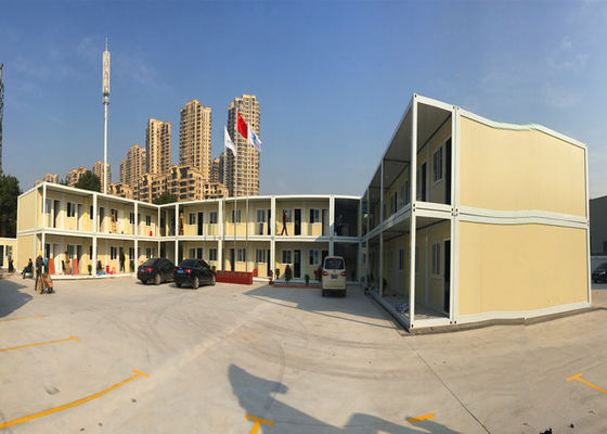 चीन आधिकारिक क्षेत्र फ्लैट पैक कार्यालय भवन जस्ती स्टील फ्रेम संरचना के साथ दो कहानियां फैक्टरी