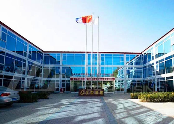 चीन ग्लास पर्दा मॉड्यूलर कंटेनर हाउस, अनुकूलित वाणिज्यिक मॉड्यूलर बिल्डिंग फैक्टरी